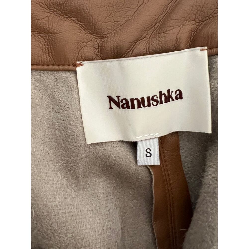 Nanushka Mitsu Vegan Leather Tapered Trousers Size S - Picture 6 of 11